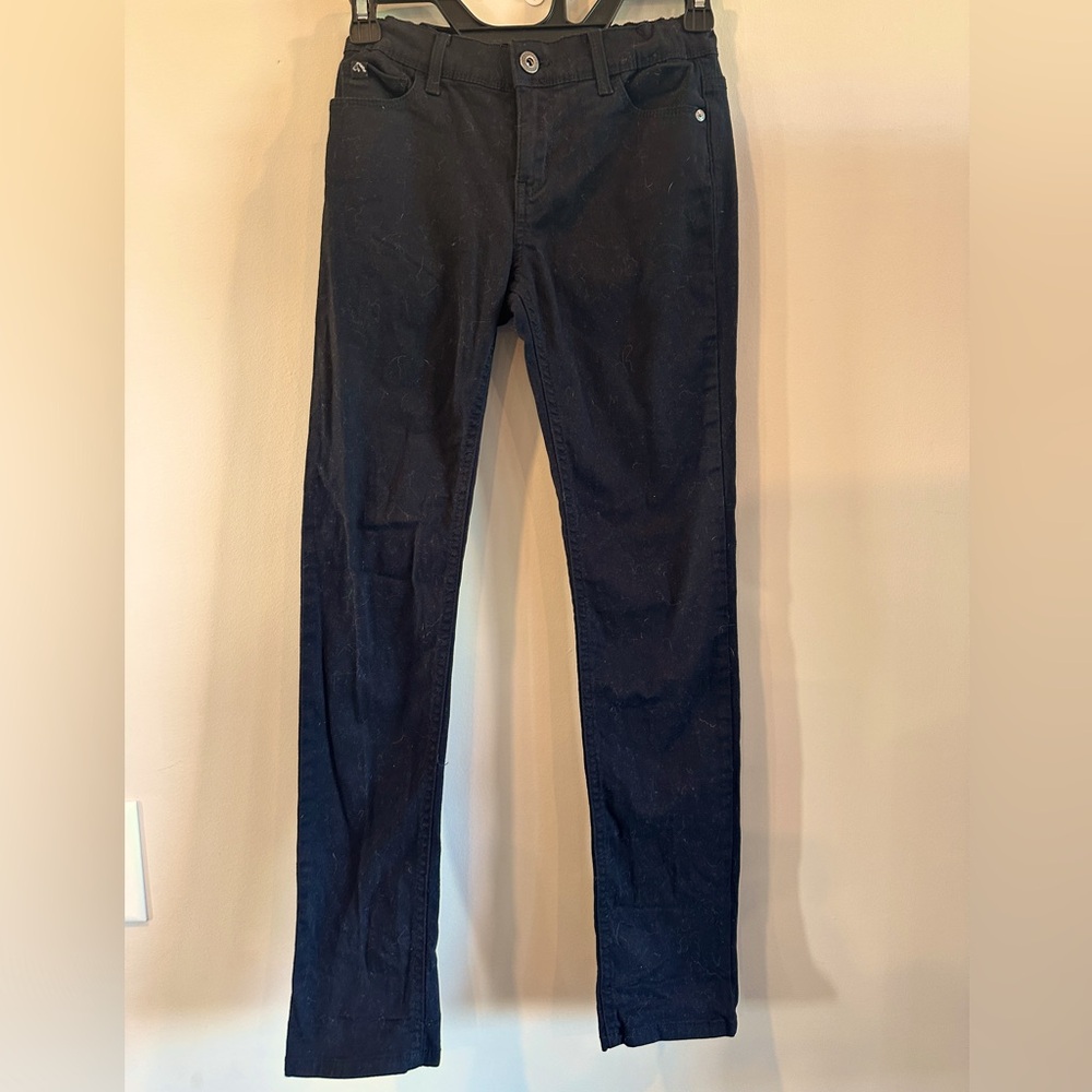 Girls Jordache skinny black cotton pants size 12 slim
